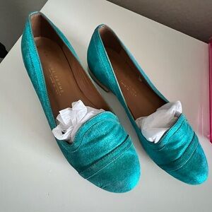 Aldo Blue Flats with Bow Detail